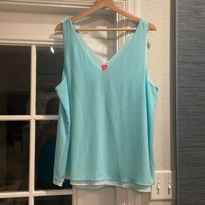 Lilly Pulitzer v-neck/back tank - XL